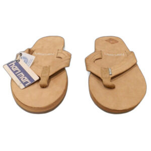 Hari Mari Tan/Olive Fields Flip Flops Shoes Men's Size 8 NWT READ FLAWS